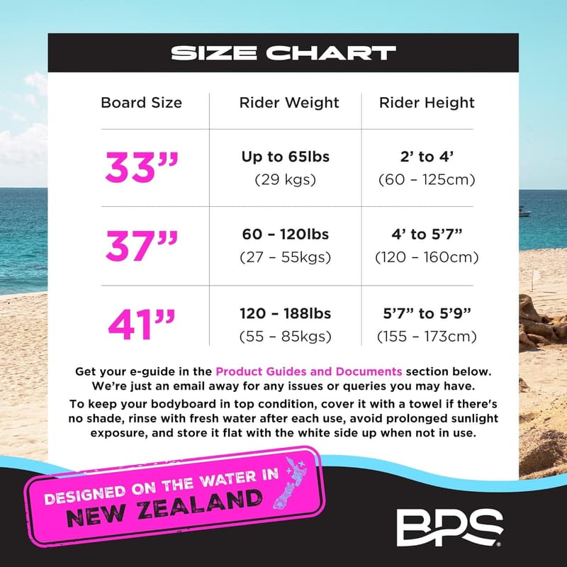 Durable Body Board for All Waves - Lightweight EPS with Leash