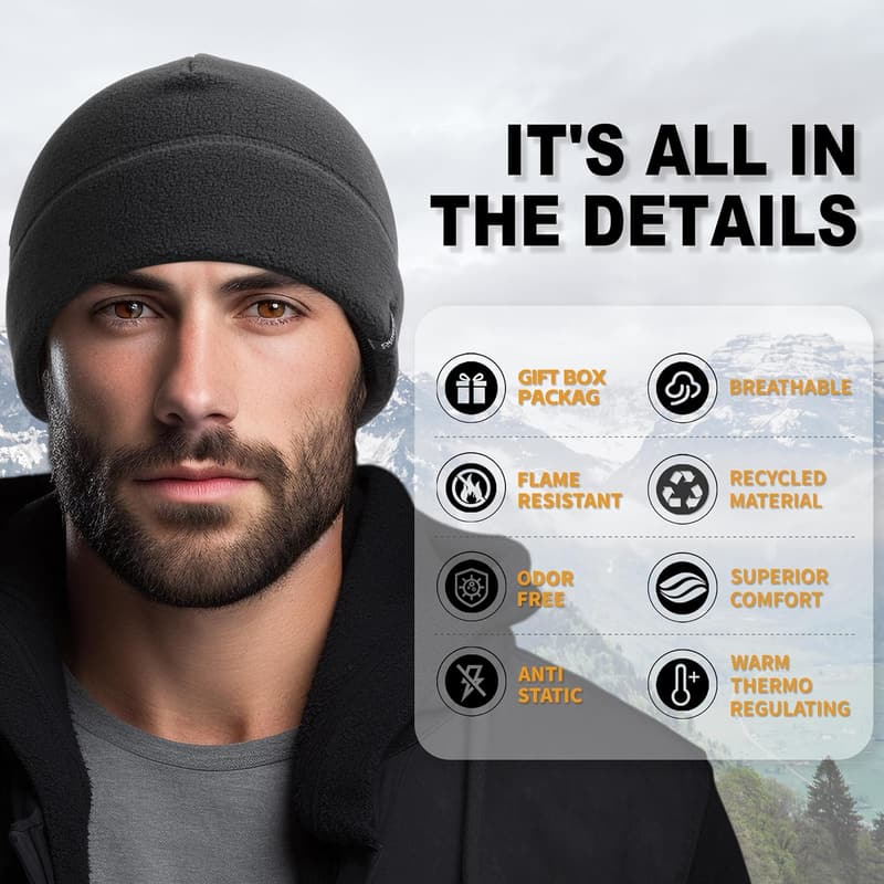 Winter Beanie Cap Set - Tactical Fleece for Men & Women