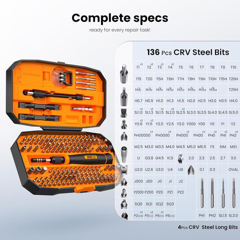 152-in-1 Magnetic Precision Screwdriver Set for Men
