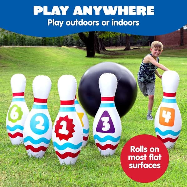 Giant Inflatable Bowling Set for Kids - Party & Motor Skills Game
