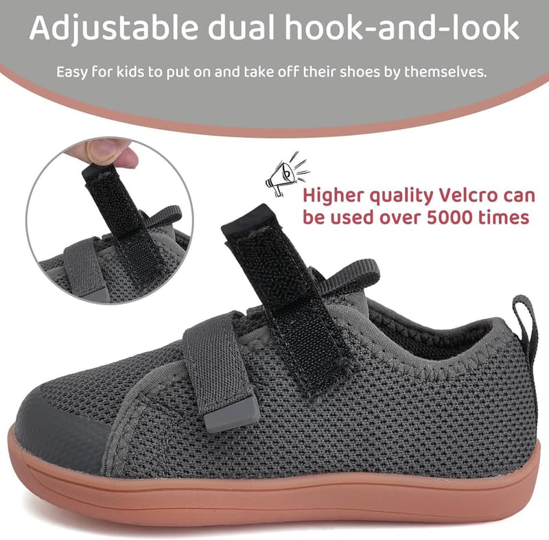 Breathable Wide Toe Box Minimalist Sneakers for Toddlers