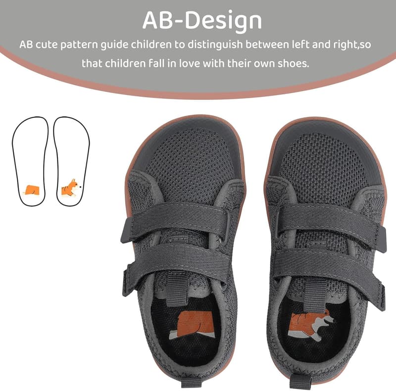 Breathable Wide Toe Box Minimalist Sneakers for Toddlers