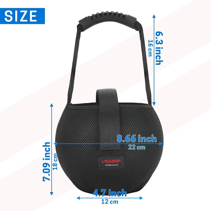 Black Bowling Ball Bag with Reinforced Handle