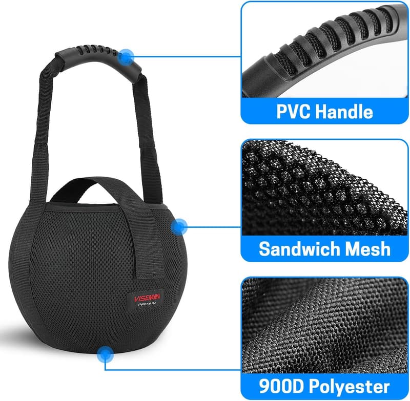 Black Bowling Ball Bag with Reinforced Handle