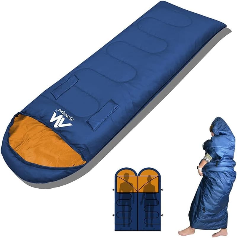 Lightweight 3-Season Wearable Sleeping Bag for Adults