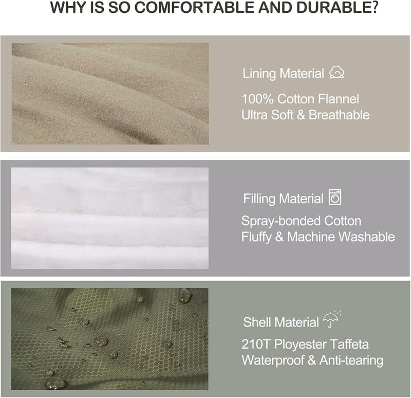 XXL Cold Weather Sleeping Bag - 100% Cotton Flannel, 0°F