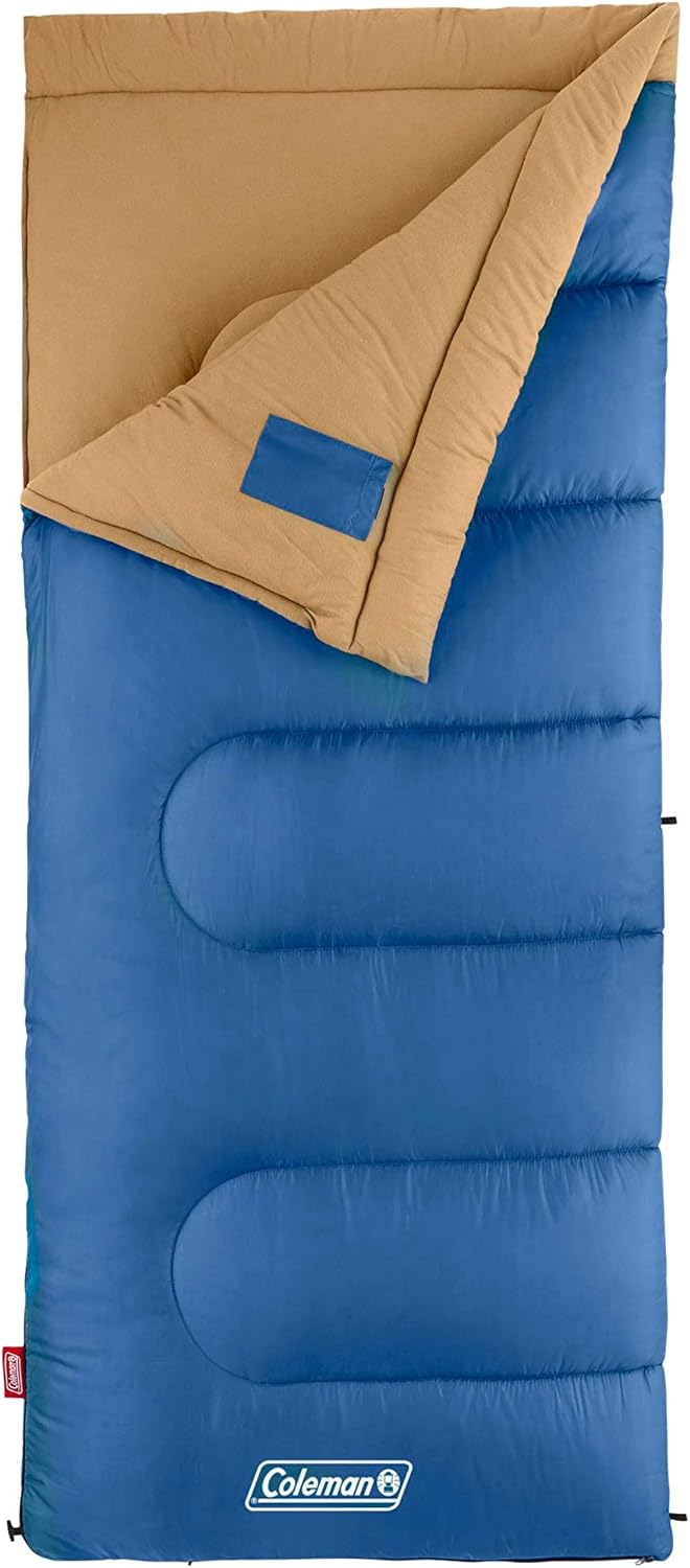 Cool-Weather Adult Sleeping Bag with No-Snag Zipper