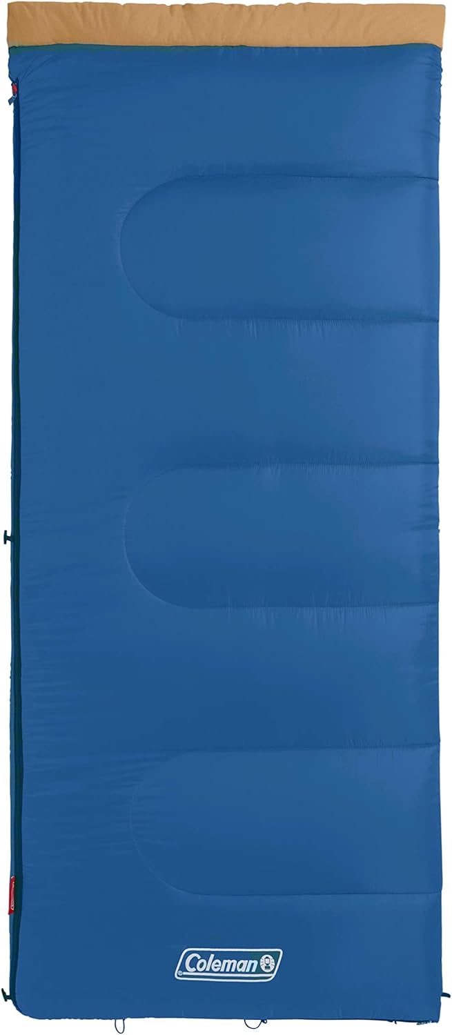 Cool-Weather Adult Sleeping Bag with No-Snag Zipper