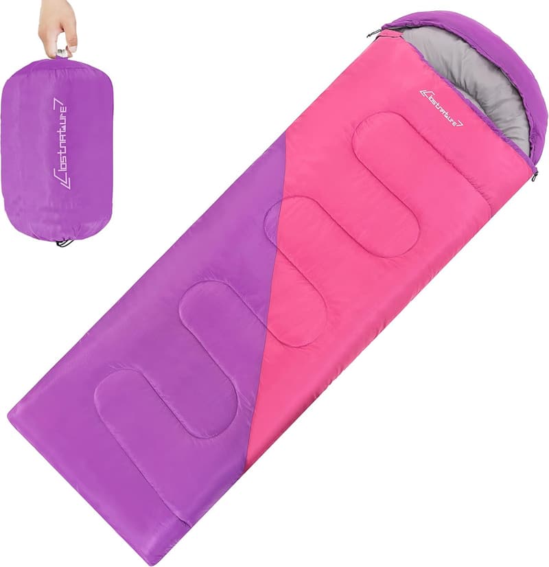 Lightweight Camping Sleeping Bag for Adults & Kids - Ultralight Design