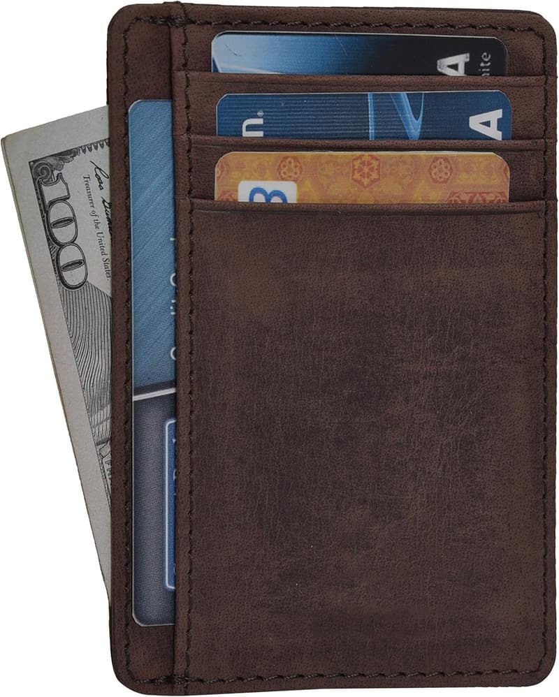 Minimalist Leather RFID Wallet for Men and Women