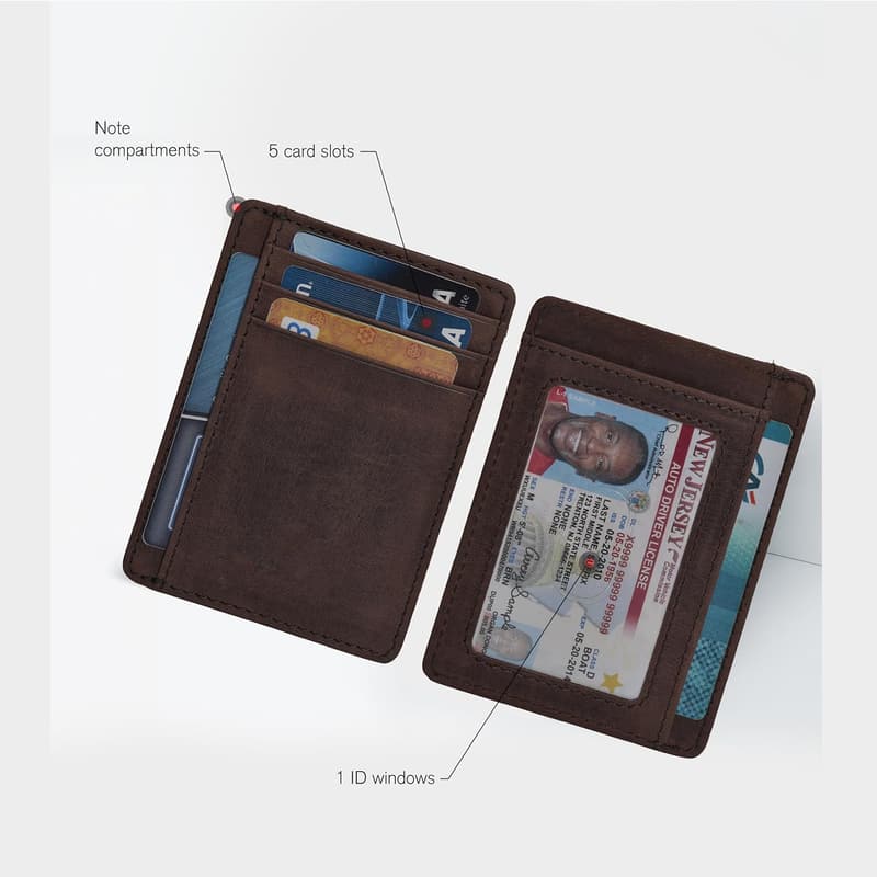 Minimalist Leather RFID Wallet for Men and Women