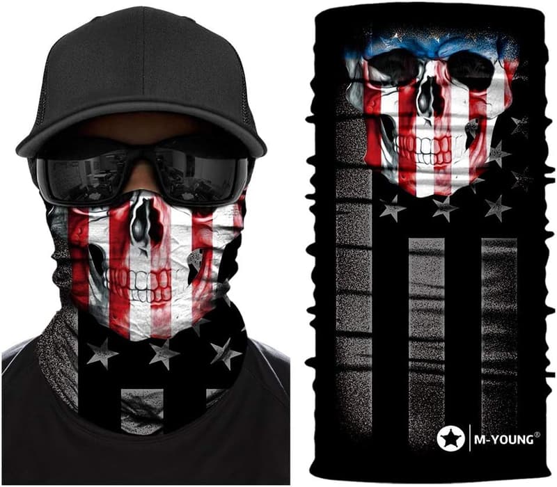 Skull Face Mask Bandana - Multi-Functional Neck Gaiter