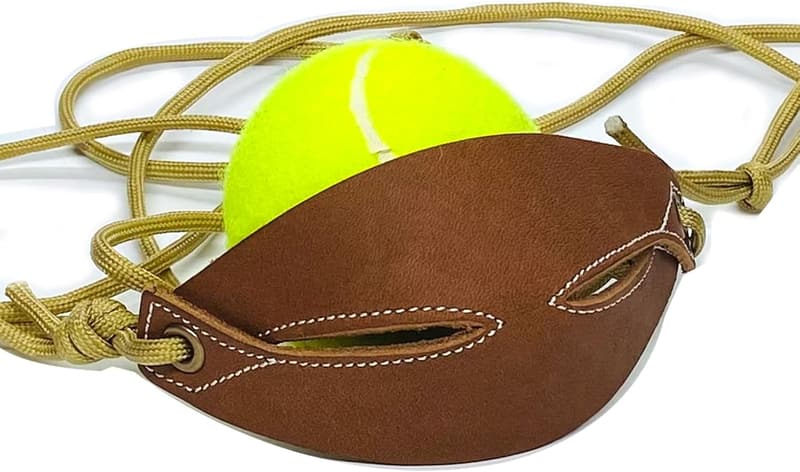 Handmade Leather Shepherd Sling for Tennis Ball Throwing