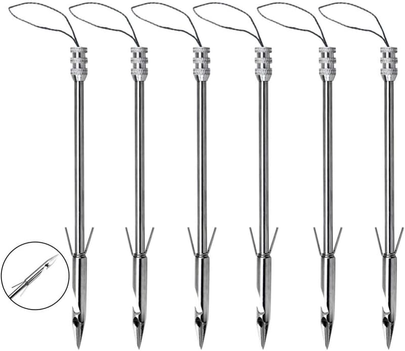 15PCS Stainless Steel Fishing Slingshot Arrows Set