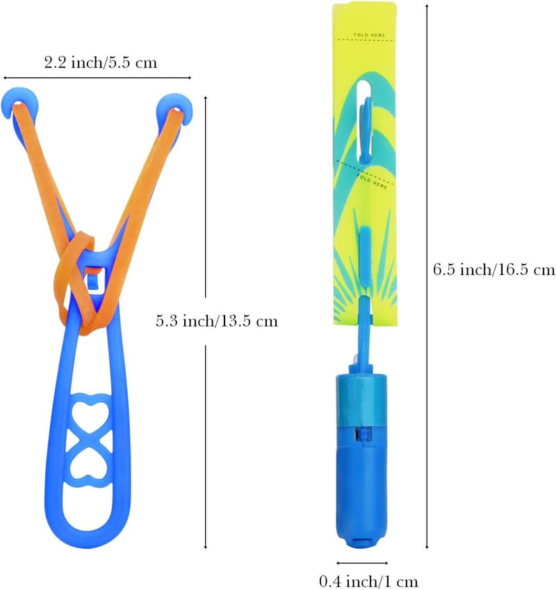 Outdoor LED Rocket Slingshots - 12-Piece Kids Game Set