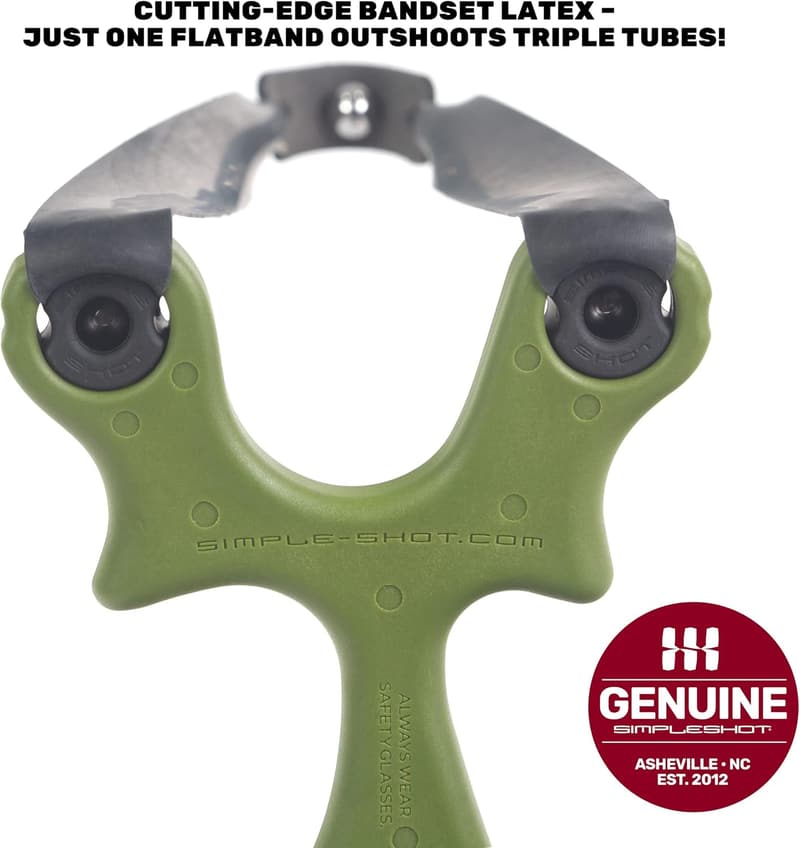 BeanFlip Slingshot with Target & Clay Ammo for Target Shooting