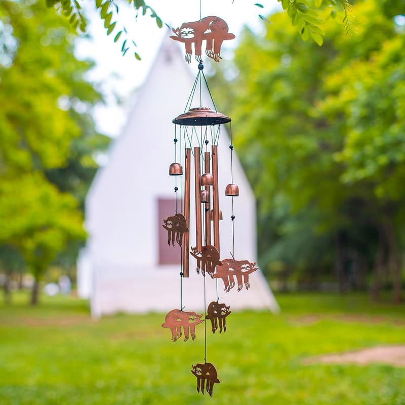 Sloth Wind Chimes - Outdoor Metal Gift for All Occasions