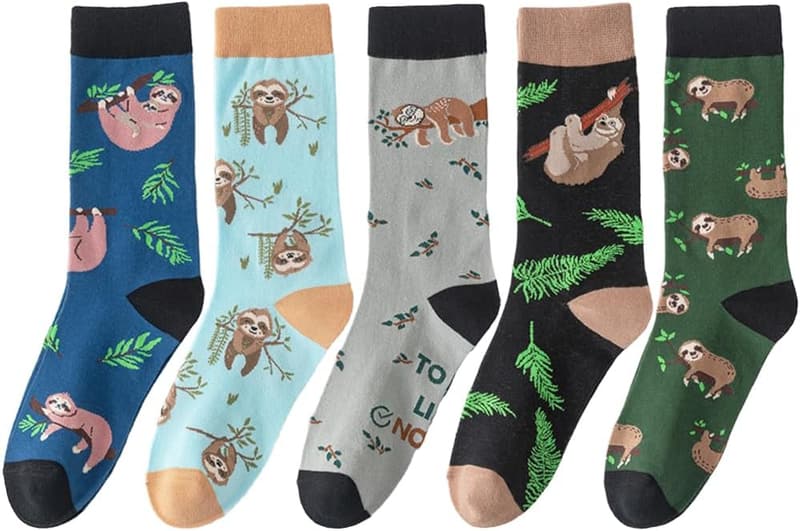 Cute Animal Crew Socks for Women - 5 Pairs of Casual Cotton