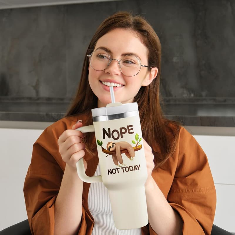 Sloth Lover's Birthday Tumbler - 40oz Insulated Travel Mug