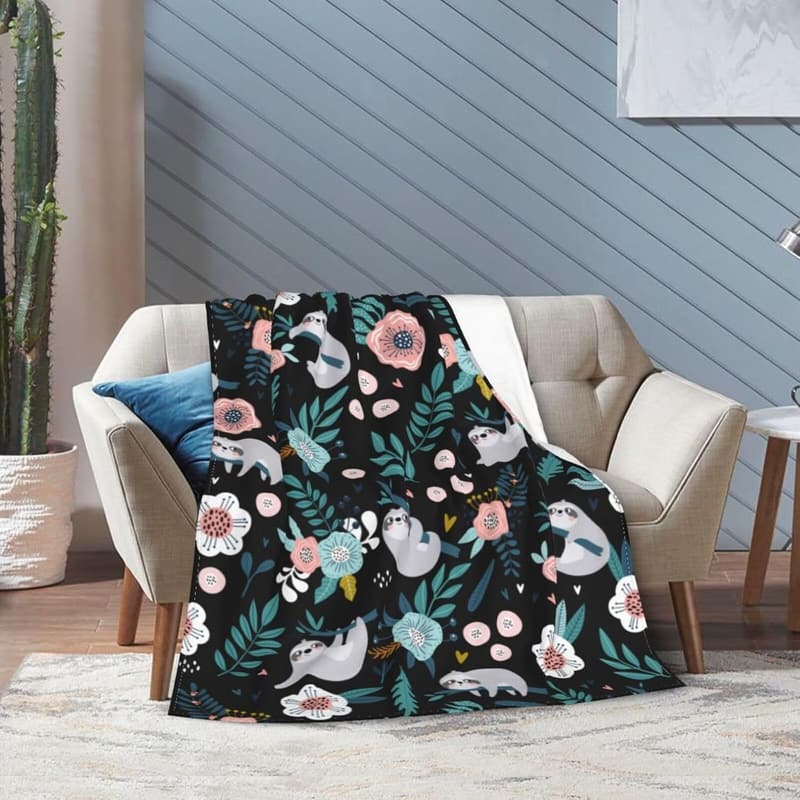 Cute Sloth Plush Throw Blanket for Kids & Adults - 50x40 Inches