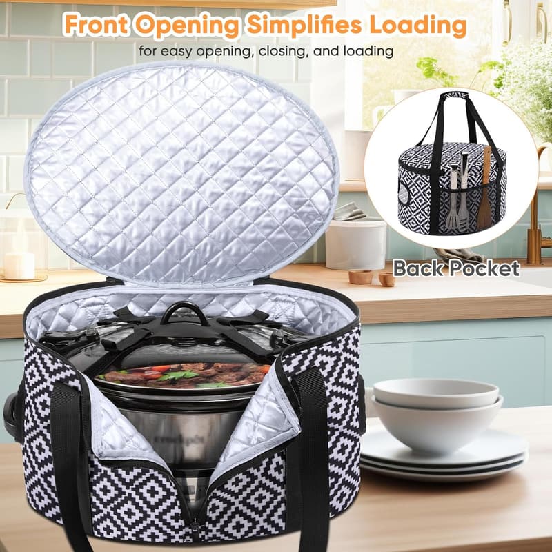 Slow Cooker Carrying Case for 6-8 Quart Crockpot