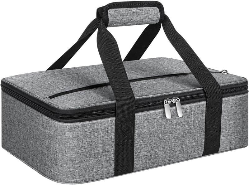Portable Insulated Casserole Carrier for Potlucks - Grey