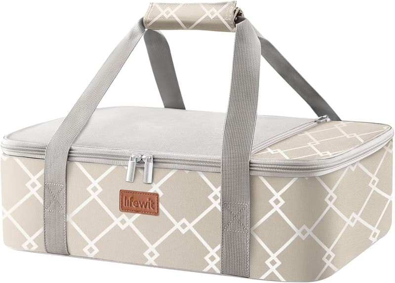 Insulated Casserole Carrier Bag for Potlucks & Picnics - Grey