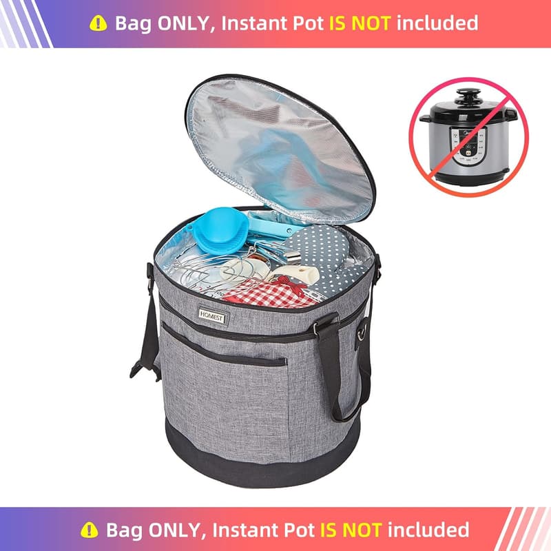 Instant Pot Travel Tote Bag with Accessory Pockets - Gray