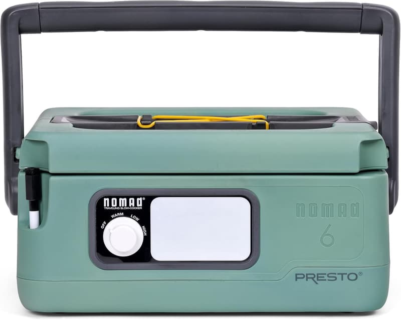 Presto 6-Quart Nomad Slow Cooker with Locking Lid, Green