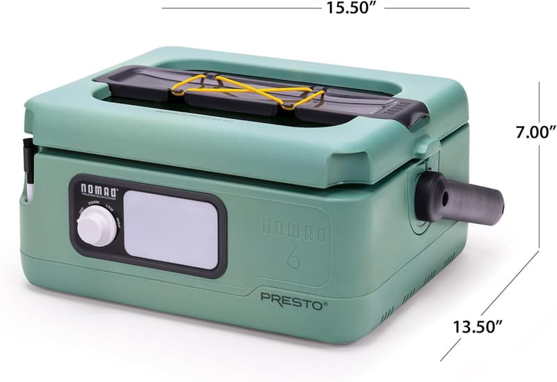 Presto 6-Quart Nomad Slow Cooker with Locking Lid, Green