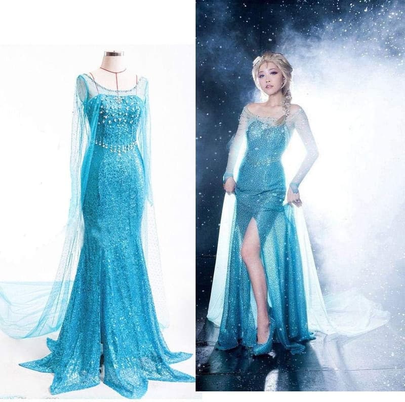 Halloween Snow Queen Princess Dress for Women