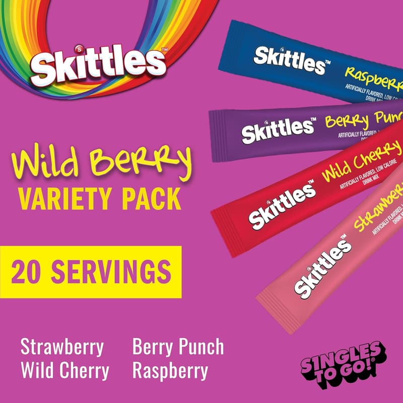 Skittles Singles To Go Variety Pack - Zero Sugar Drink Mix