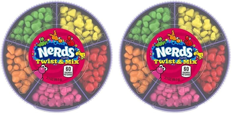 Assorted Fruit Flavor Nerds Candy, 2.1 oz Container (Pack of 12)