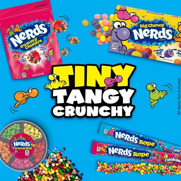 Assorted Fruit Flavor Nerds Candy, 2.1 oz Container (Pack of 12)