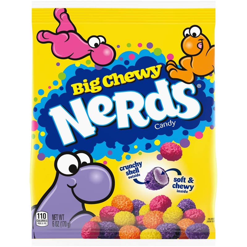 Nerds Big Chewy Candy, 6 oz Pack of 12