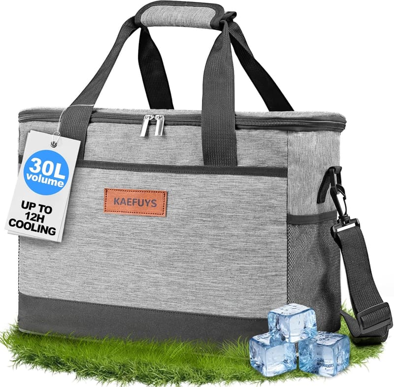 30L Insulated Cooler Bag - Leakproof Soft Bag for Camping & Travel