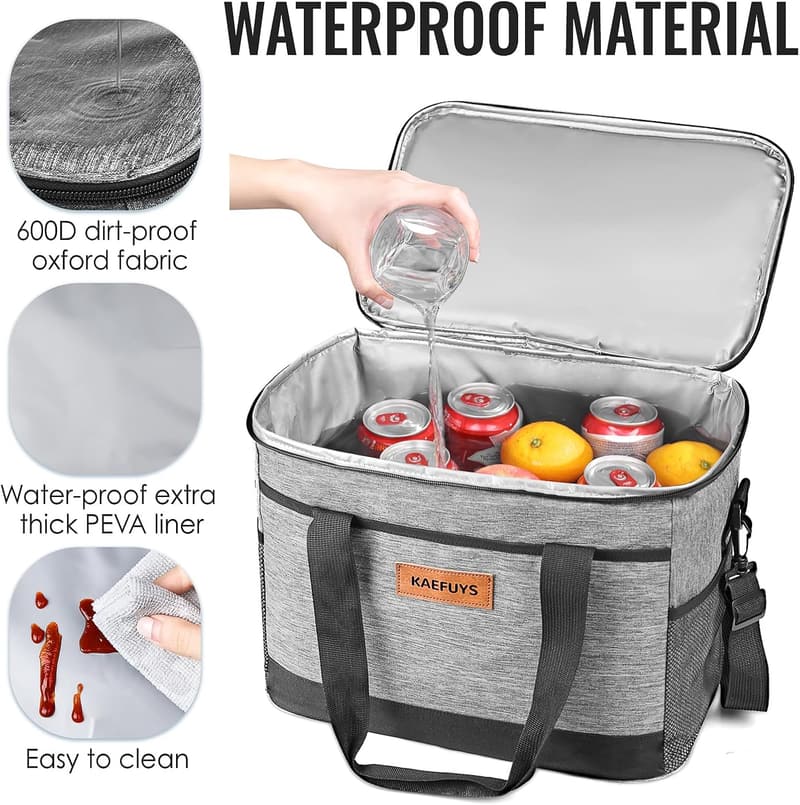 30L Insulated Cooler Bag - Leakproof Soft Bag for Camping & Travel