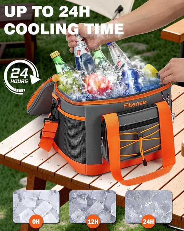 Insulated 20L/33L Cooler Bag - Portable, Leakproof, Collapsible