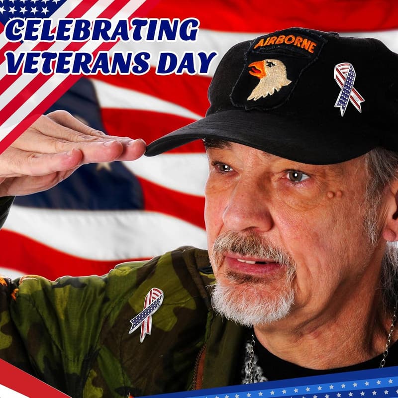 Patriotic American Flag Lapel Pins - 50 Pcs Veteran's Day Gifts