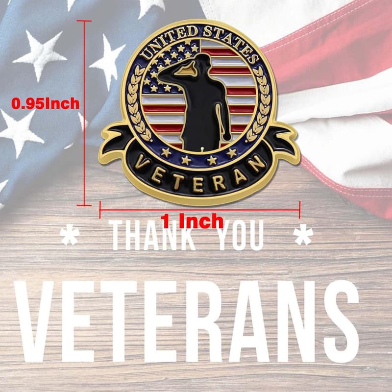 Patriotic American Flag Veteran Pins – 10/20/50/100 Pcs for Memorial Day