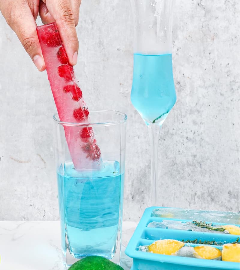 Silicone Ice Cube Trays for Water Bottles - Set of 3