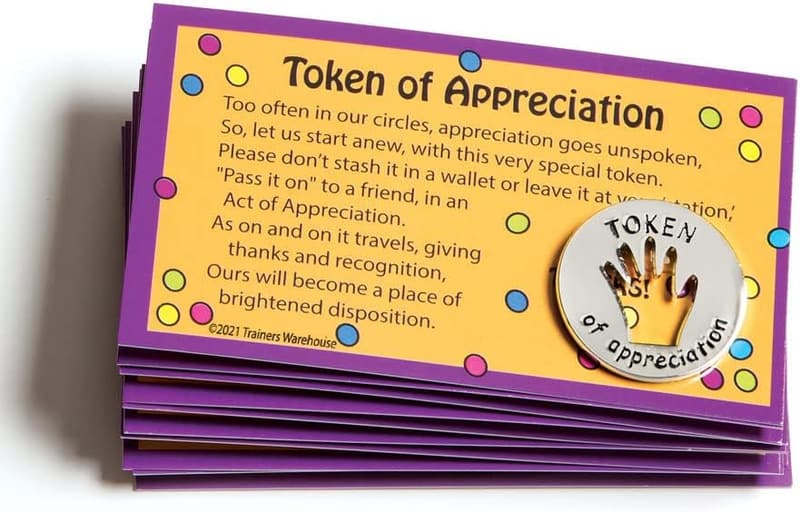 Appreciation Tokens & Cards Set of 10 - Express Gratitude