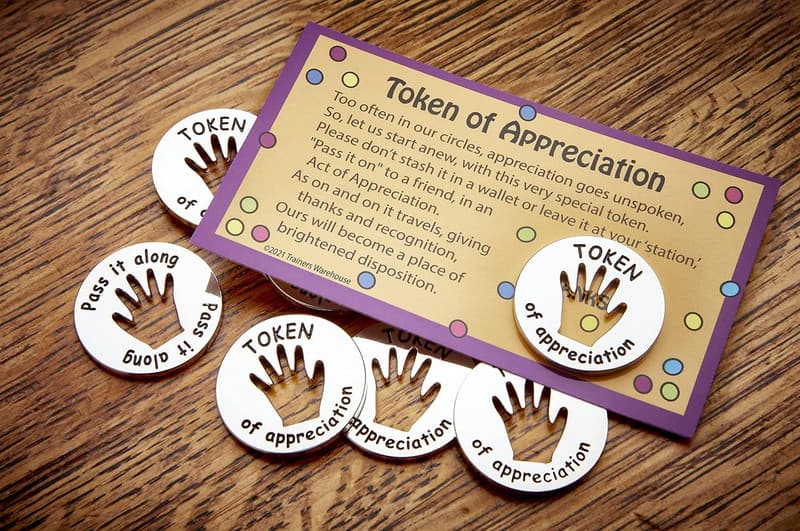 Appreciation Tokens & Cards Set of 10 - Express Gratitude