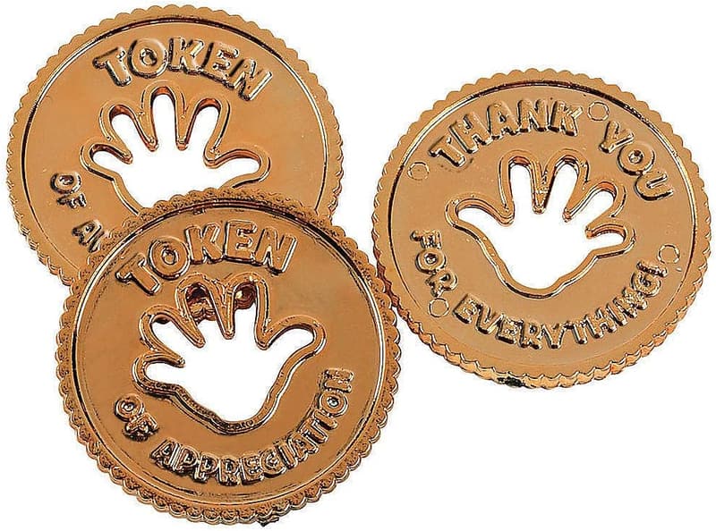 Thank You Coins Set - 144 Appreciate Rewards for Teachers