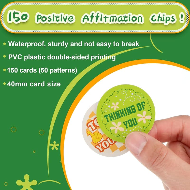 Classroom Kindness Coins - 150 Waterproof Affirmation Chips