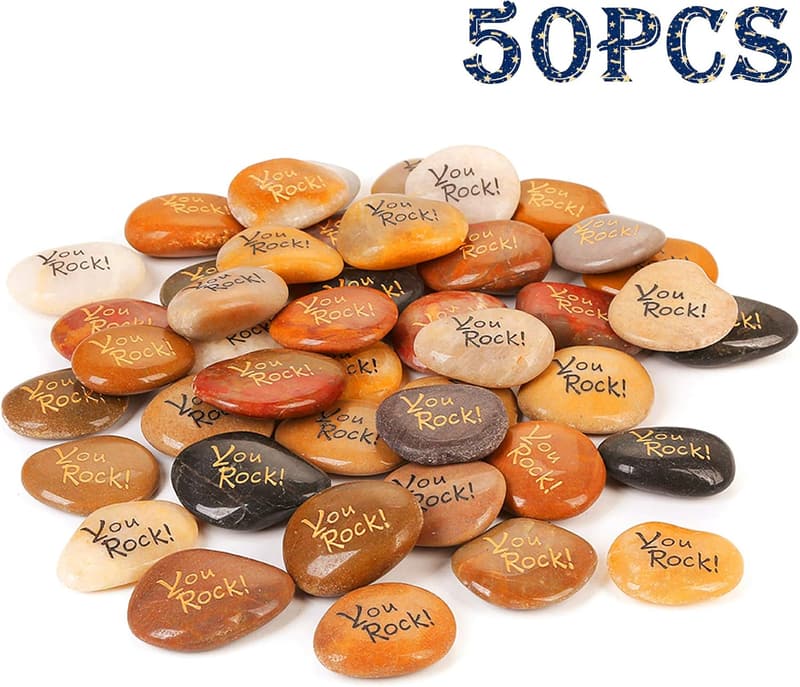 Inspirational Engraved Rocks - 50PCS Thank You Gifts