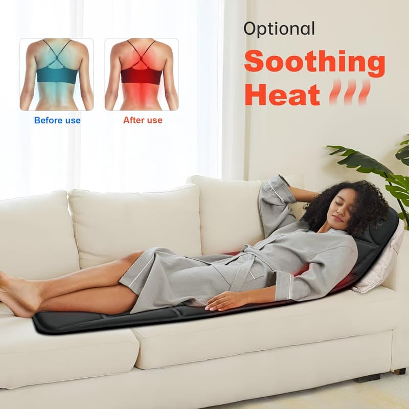 Full Body Massage Mat with Heat & Vibration for Neck Pain
