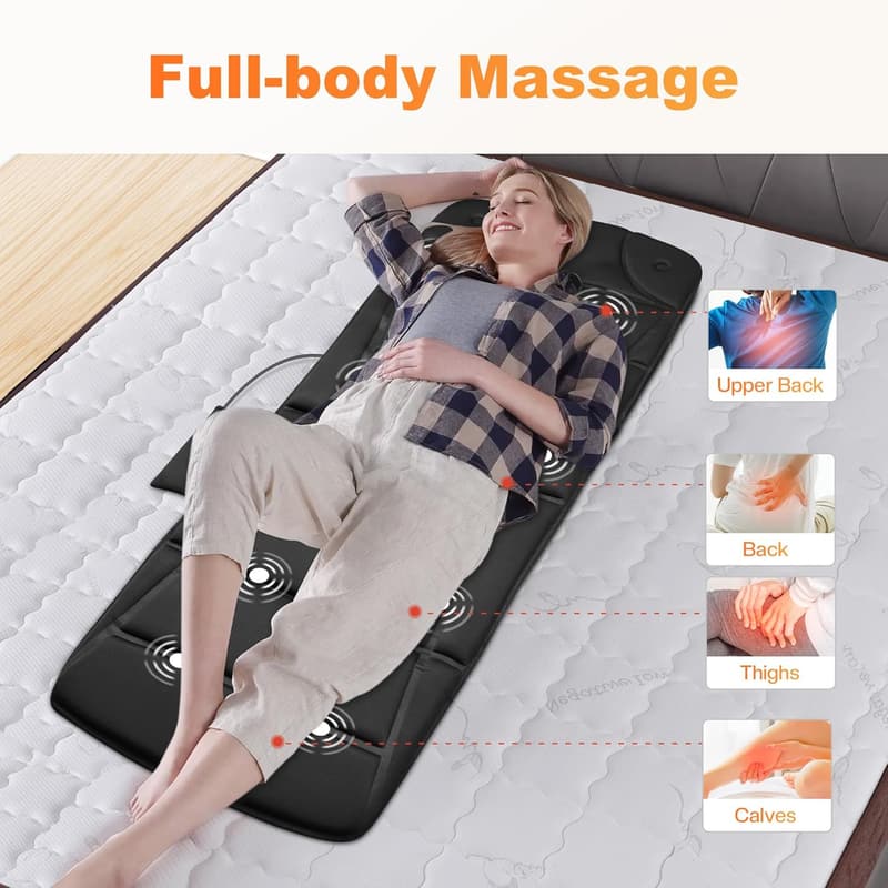 Full Body Massage Mat with Heat & Vibration for Neck Pain