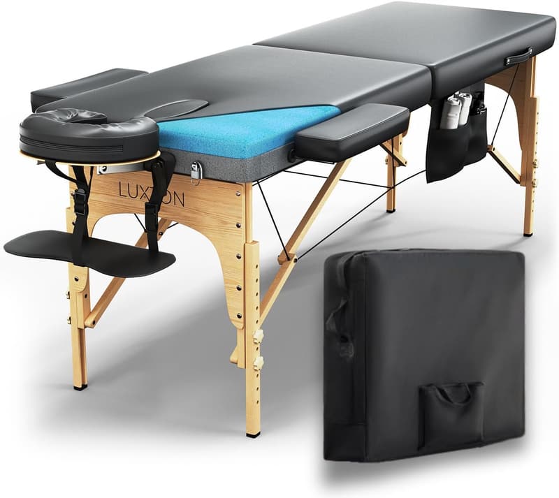 Portable Memory Foam Massage Table with Accessories - 72