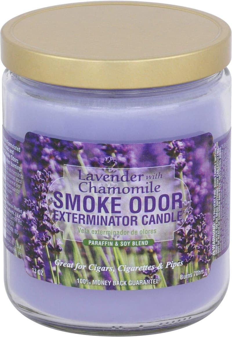 Smoke Odor Exterminator Candle in Lavender Chamomile